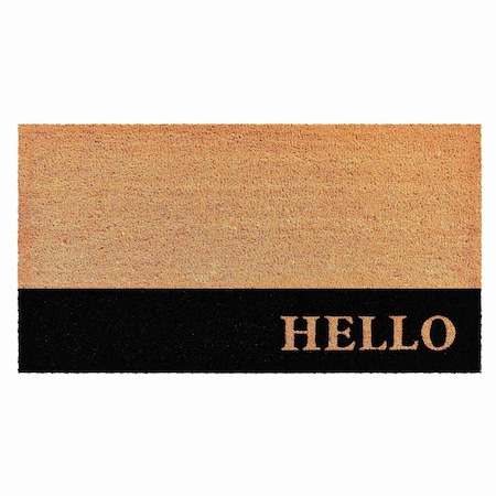 Calloway Mills Entrance Mat, Coir, Natural, Black 104862448